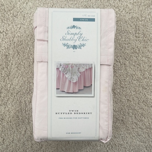 Simply Shabby Chic Other - Simply Shabby Chic Cottagecore Light Pink Ruffled Bedskirt - Twin